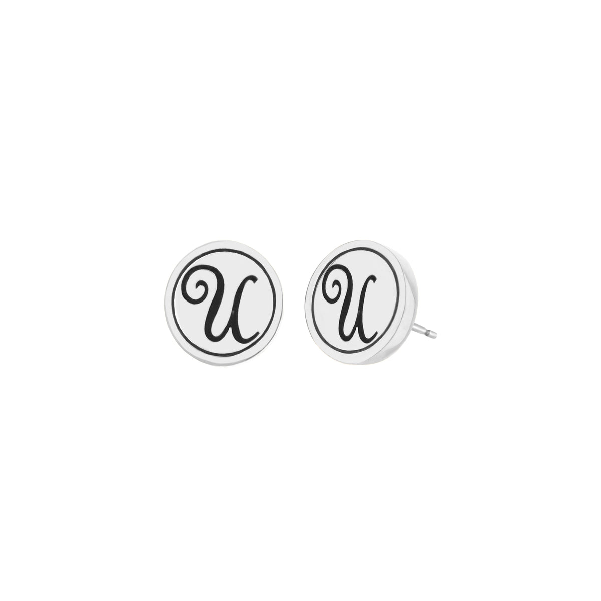 Initial U Earring