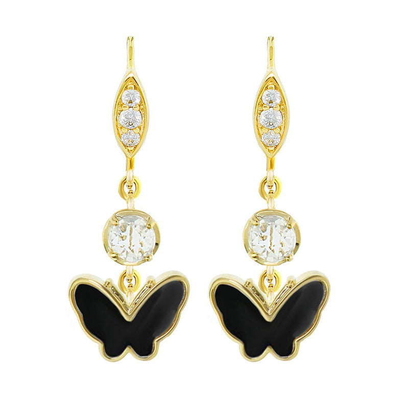 Mariposa Butterfly Onyx Earring