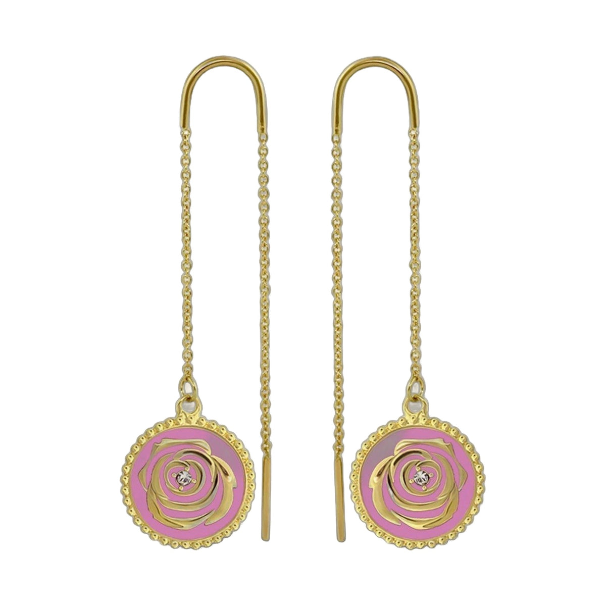Rosie Passion Earrings — Purple Rose Threader