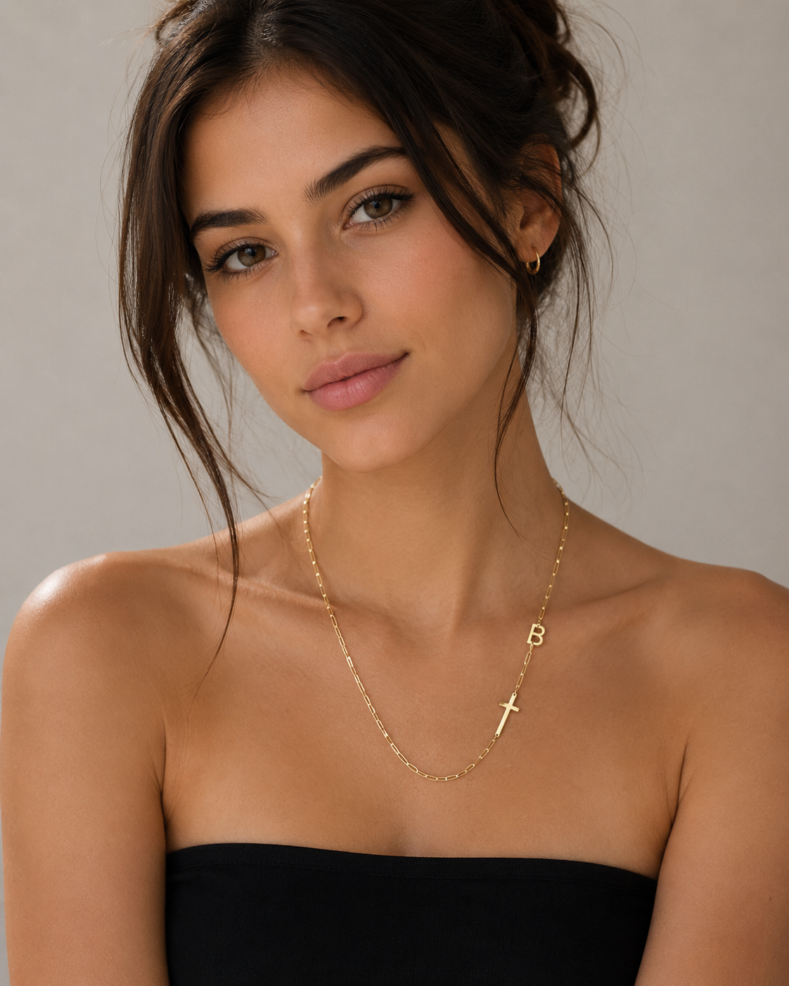Dani Personalized Cross Necklace