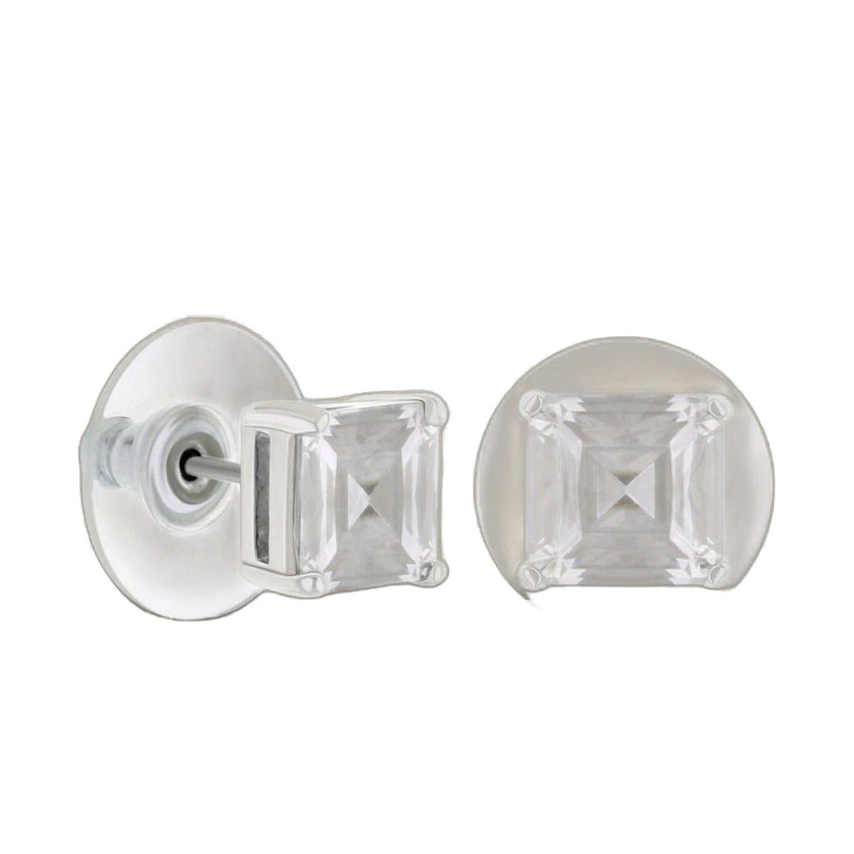 925 Princess Cut Earrings 1.3 Ct