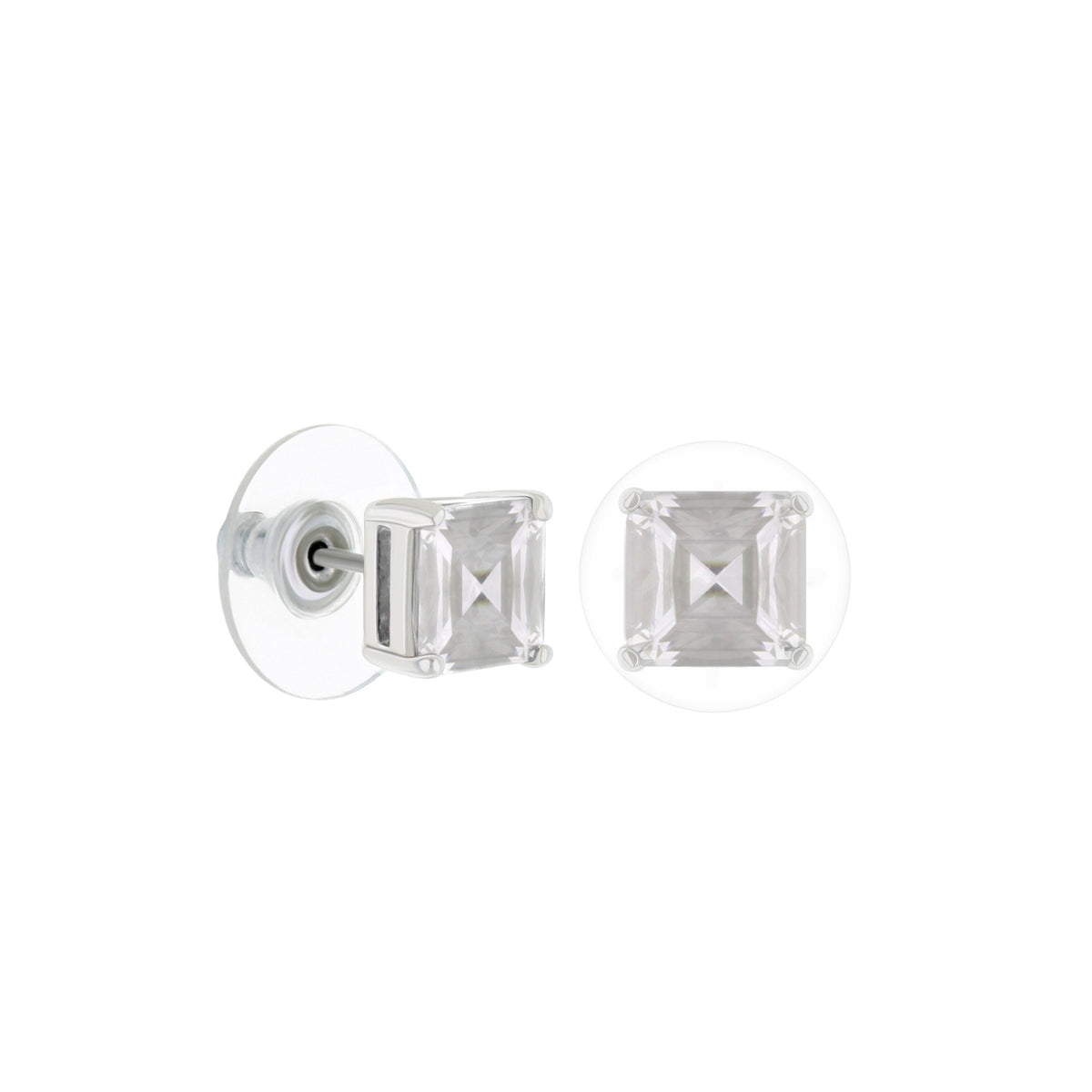 925 Princess Cut Earrings 1.3 Ct