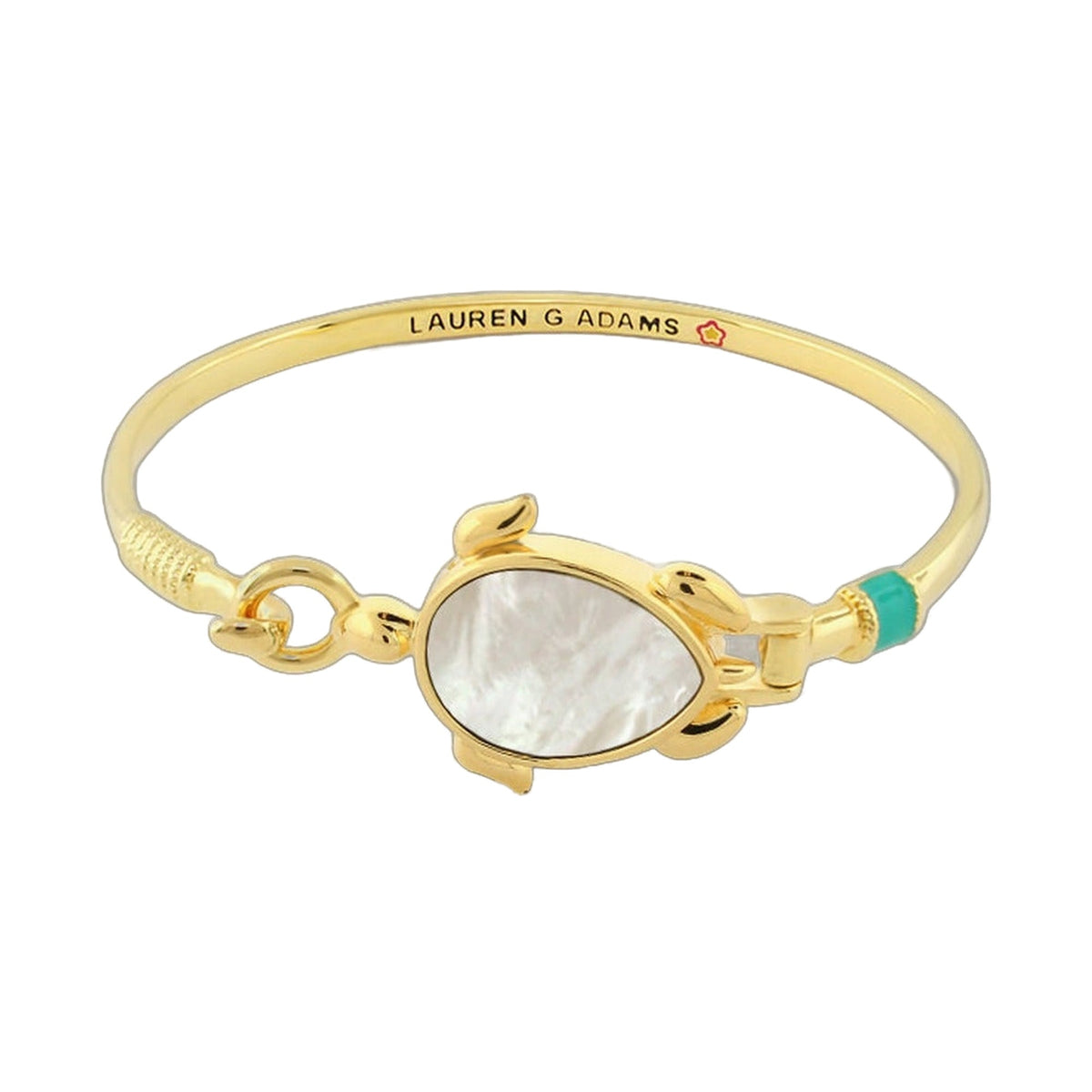 Eau Turtle Bangle — Shell Inlay