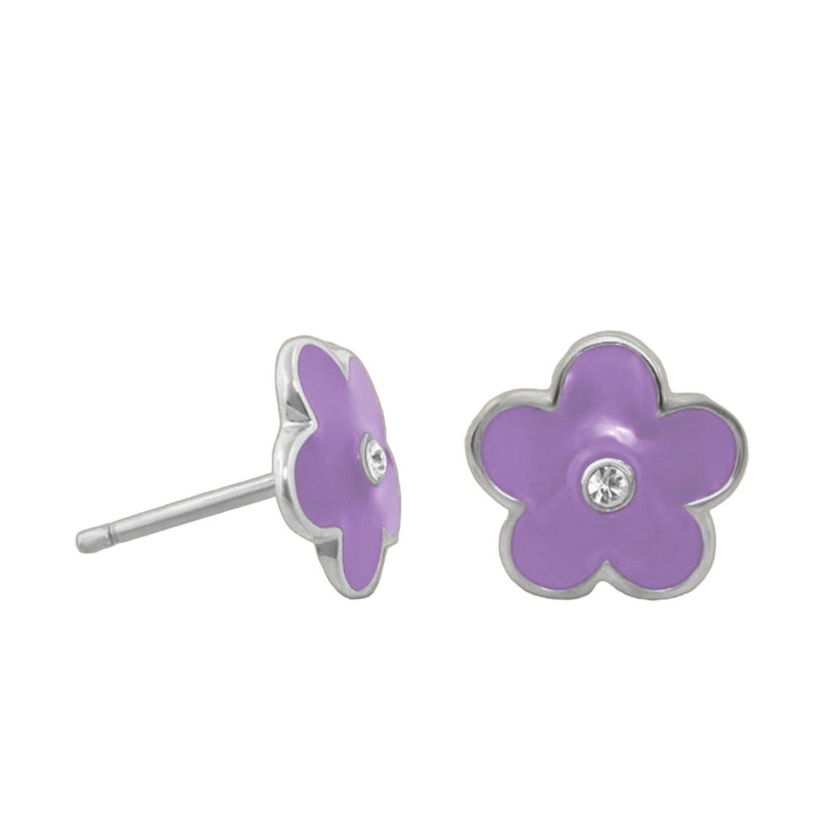 Flower Girl Daisy Earrings — Enamel Stud