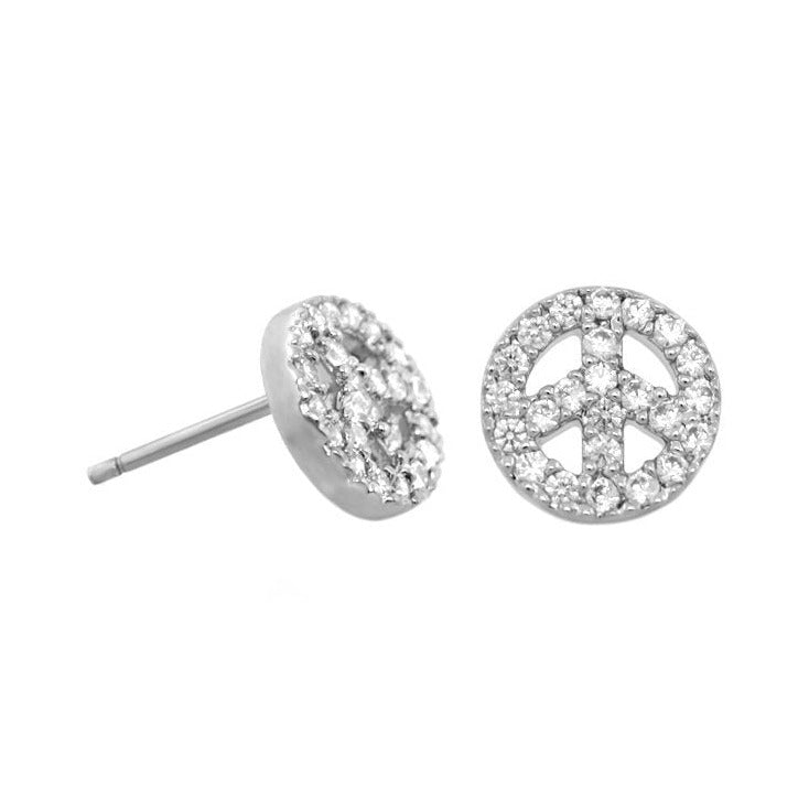 Girls Peace Sign Earrings
