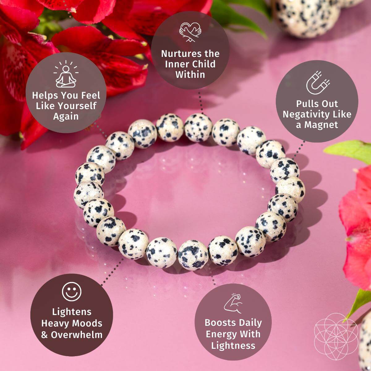 Emotional Detox - Dalmatian Jasper Bracelet by Conscious Items at Shirley Shoppe