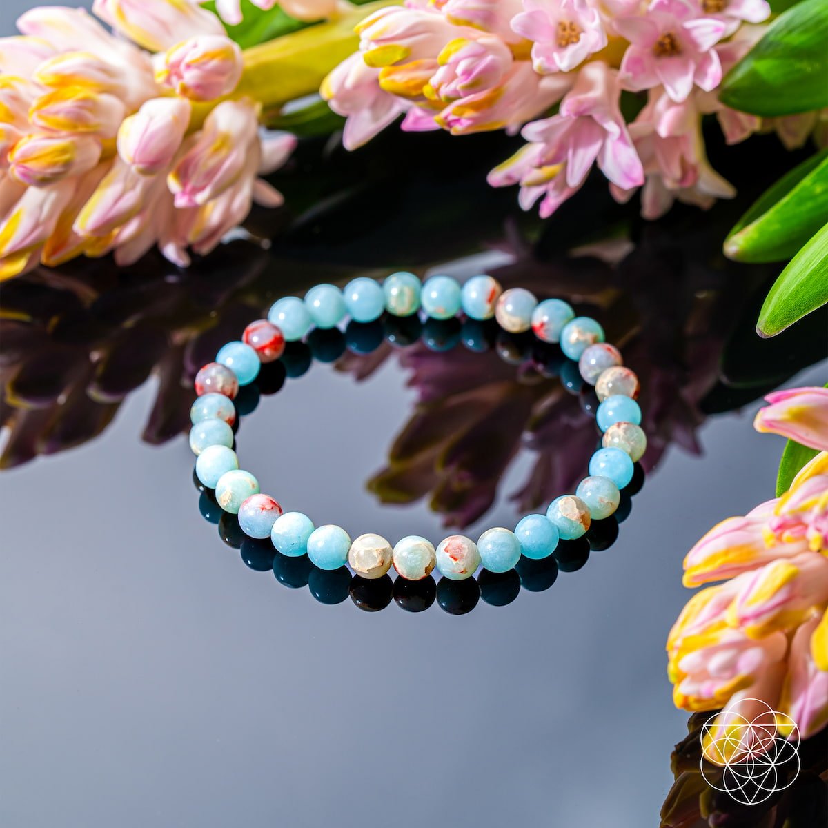 Empath’s Shield – Aqua Terra Jasper Bracelet | 6mm by Conscious Items at Shirley Shoppe