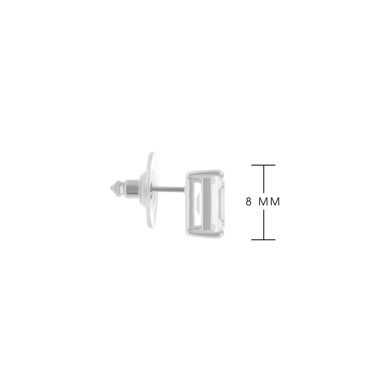 925 Princess Cut Earrings