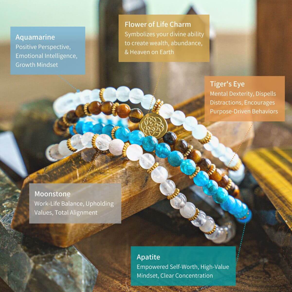 Endless Abundance Bracelet Pack of 4 by Conscious Items at Shirley Shoppe