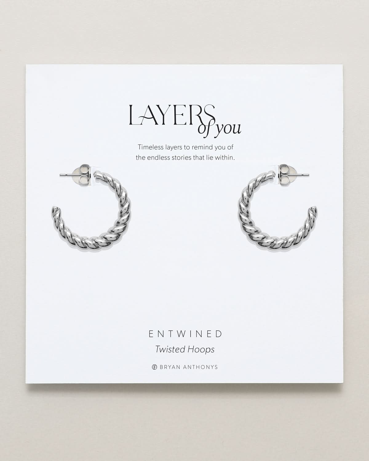 Entwined Twisted Hoop Earrings by Bryan Anthonys at Shirley Shoppe