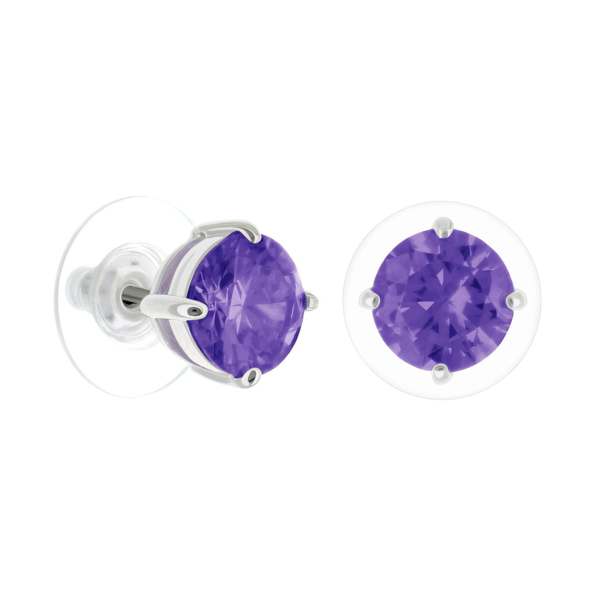 925 Stud Earrings 2 Ct