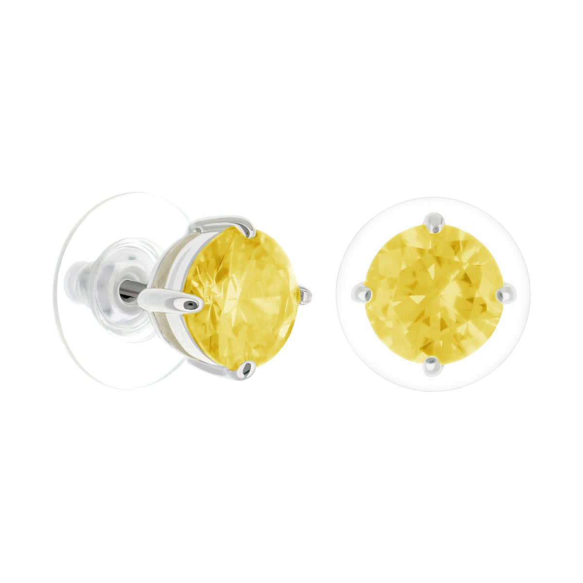 925 Stud Earrings 2 Ct