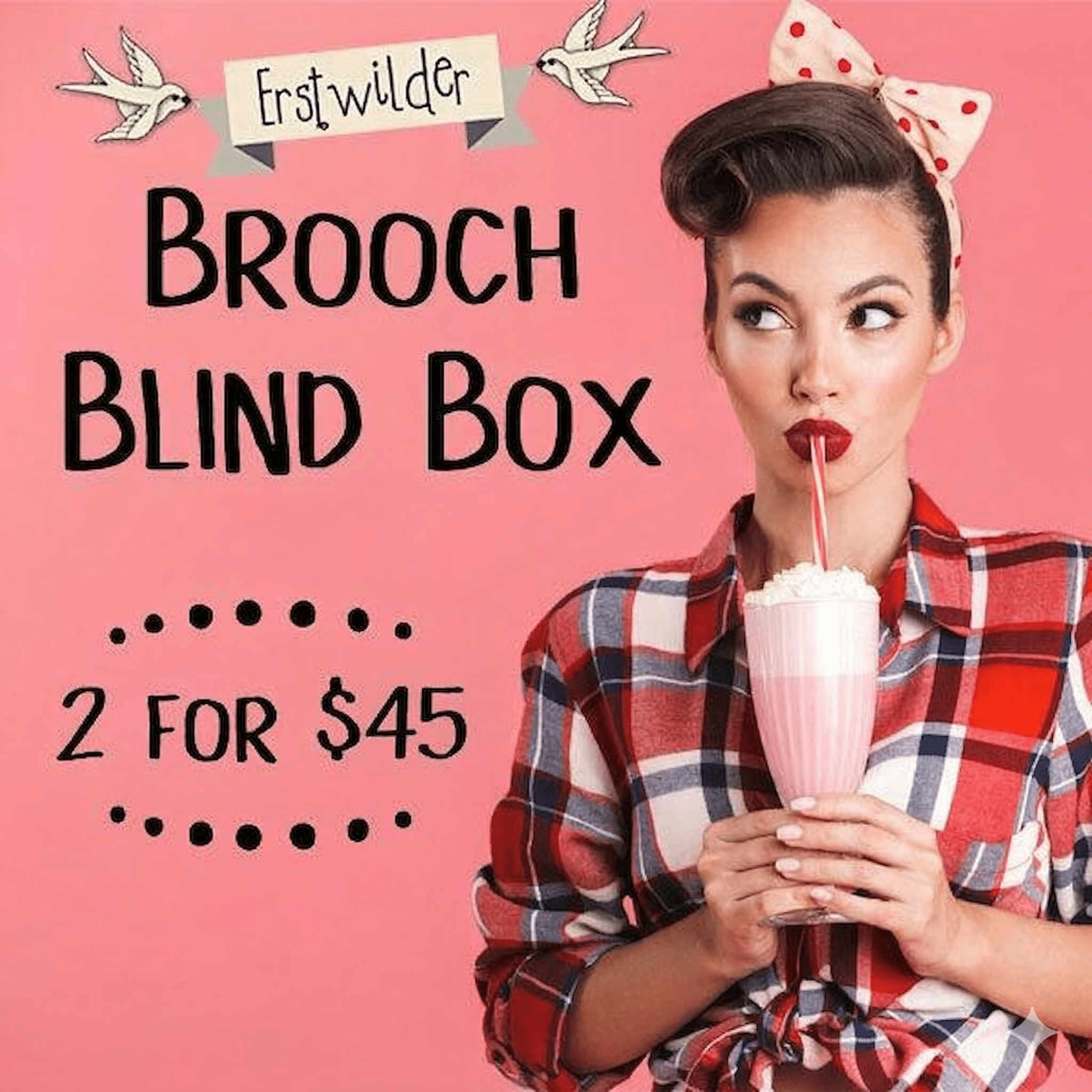 Erstwilder Brooch Blind Box 2 for $45 by Quirks! at Shirley Shoppe