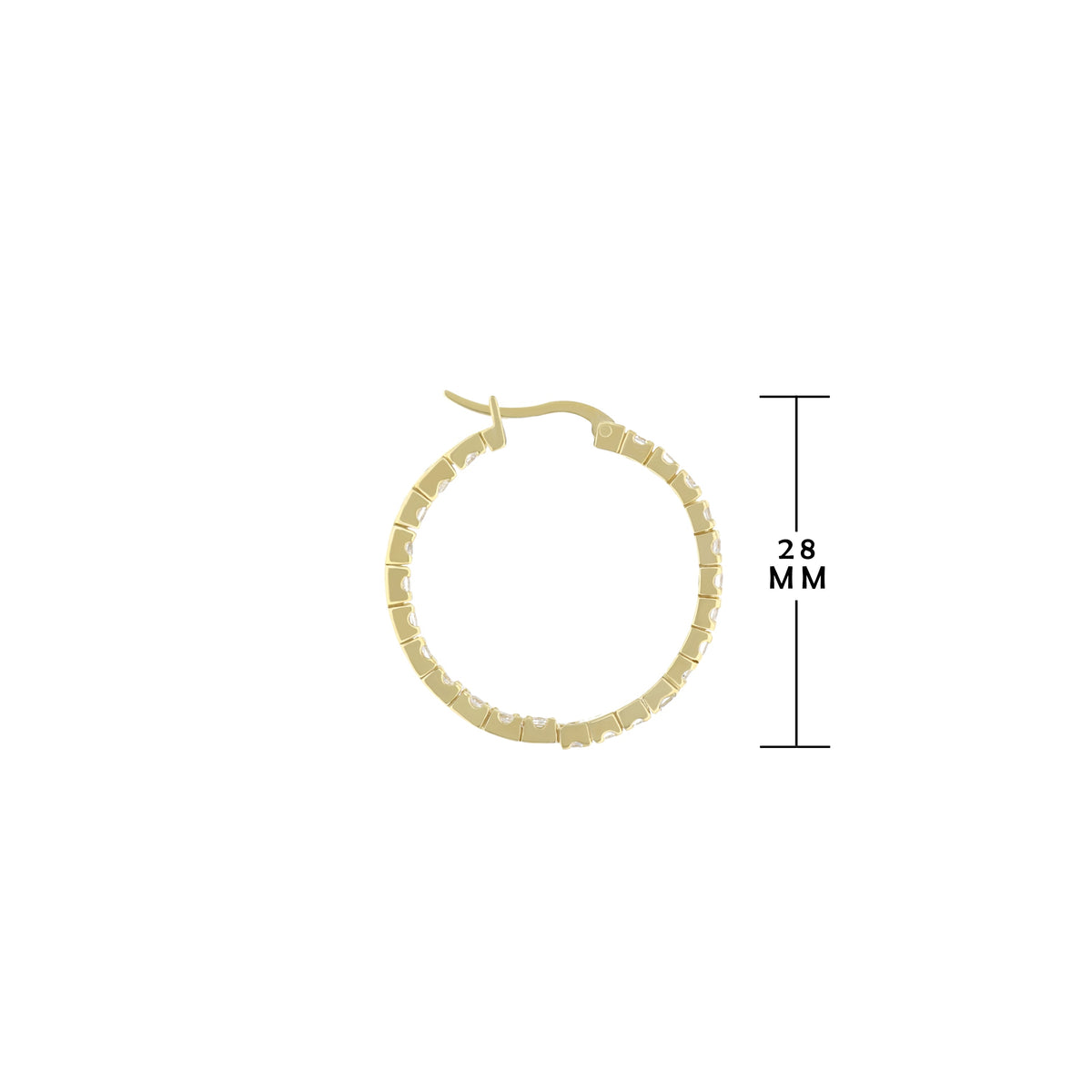 Pave Hoop Earrings