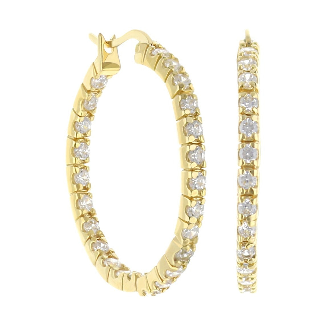 Pave Hoop Earrings