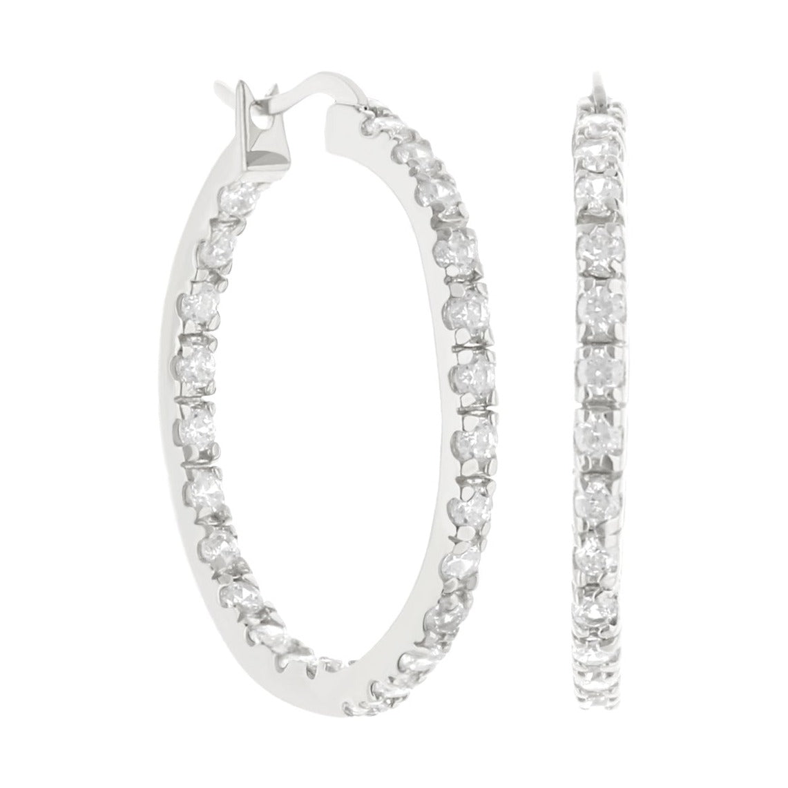 Pave Hoop Earrings