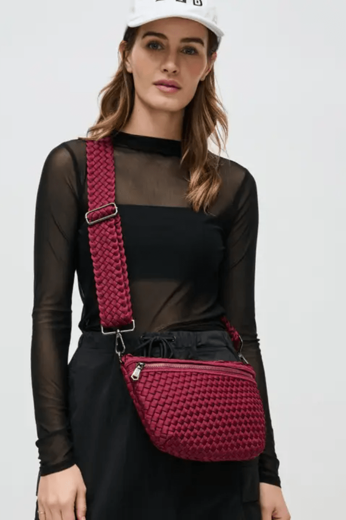 Ethereal Woven Neoprene Crossbody by Sol and Selene at Shirley Shoppe