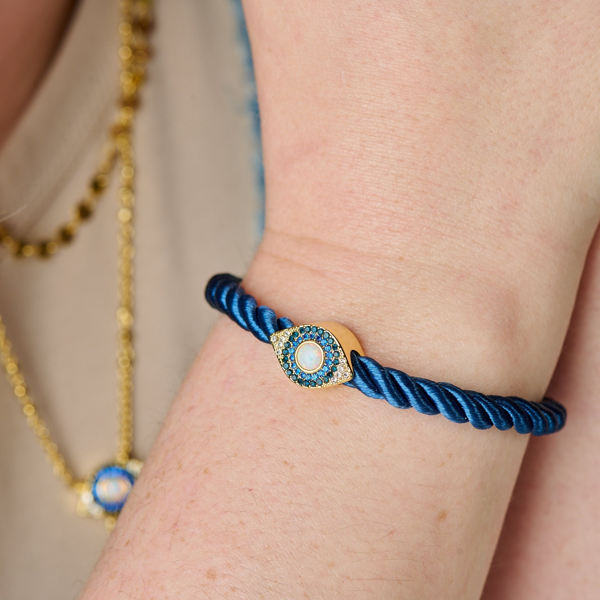 Evil Eye Adjustable Cord Bracelet by ALEX AND ANI at Shirley Shoppe
