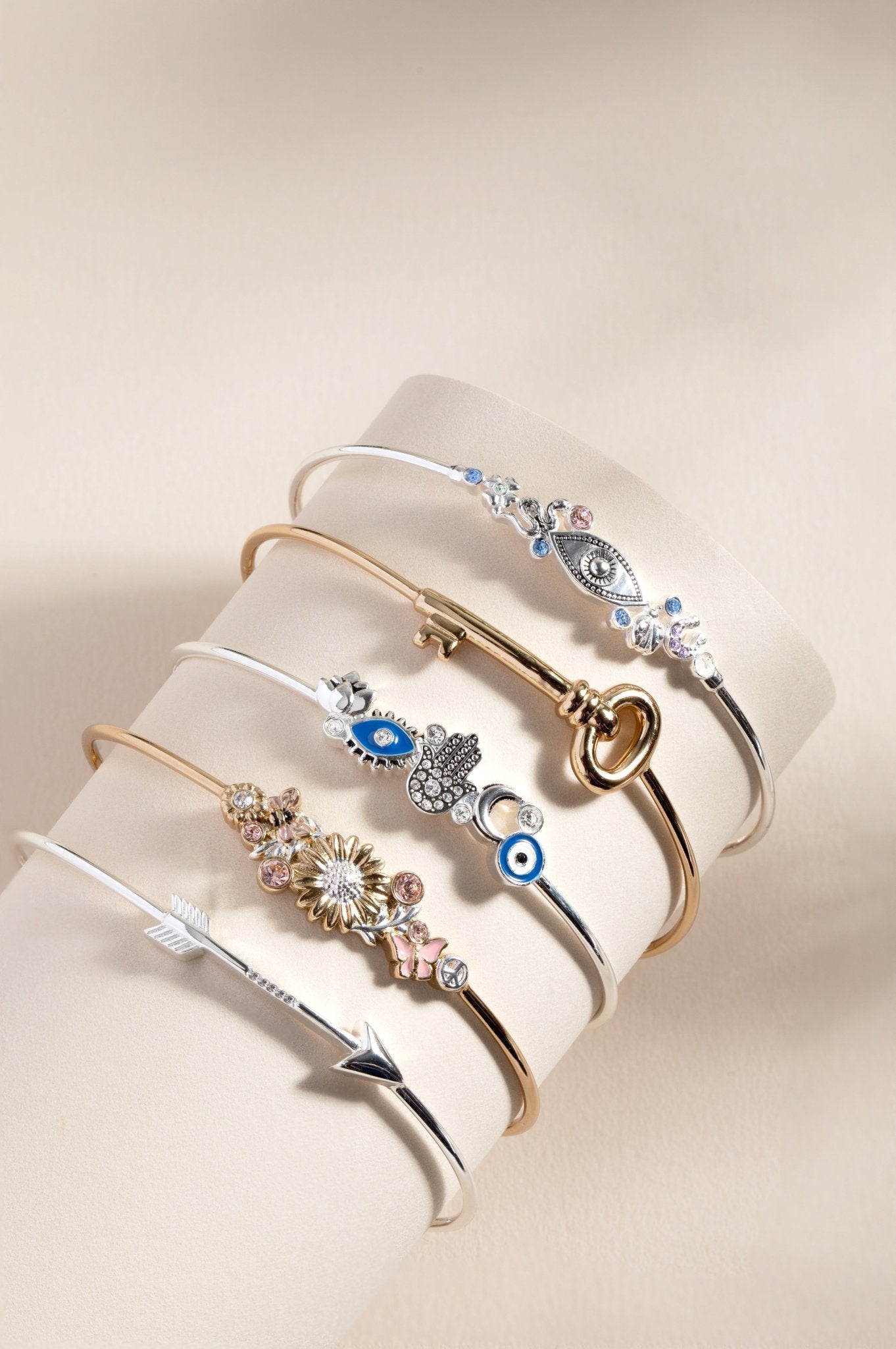 Evil Eye Inline Bangle by ALEX AND ANI at Shirley Shoppe