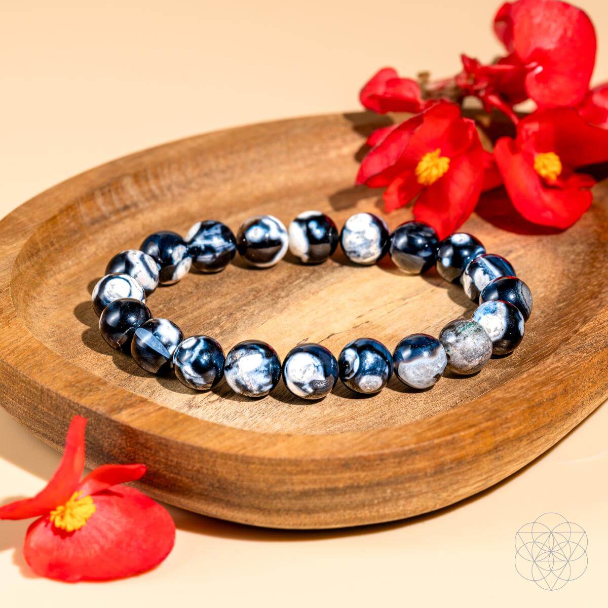 Exotic Orca Agate Bracelet of Deep Healing by Conscious Items at Shirley Shoppe