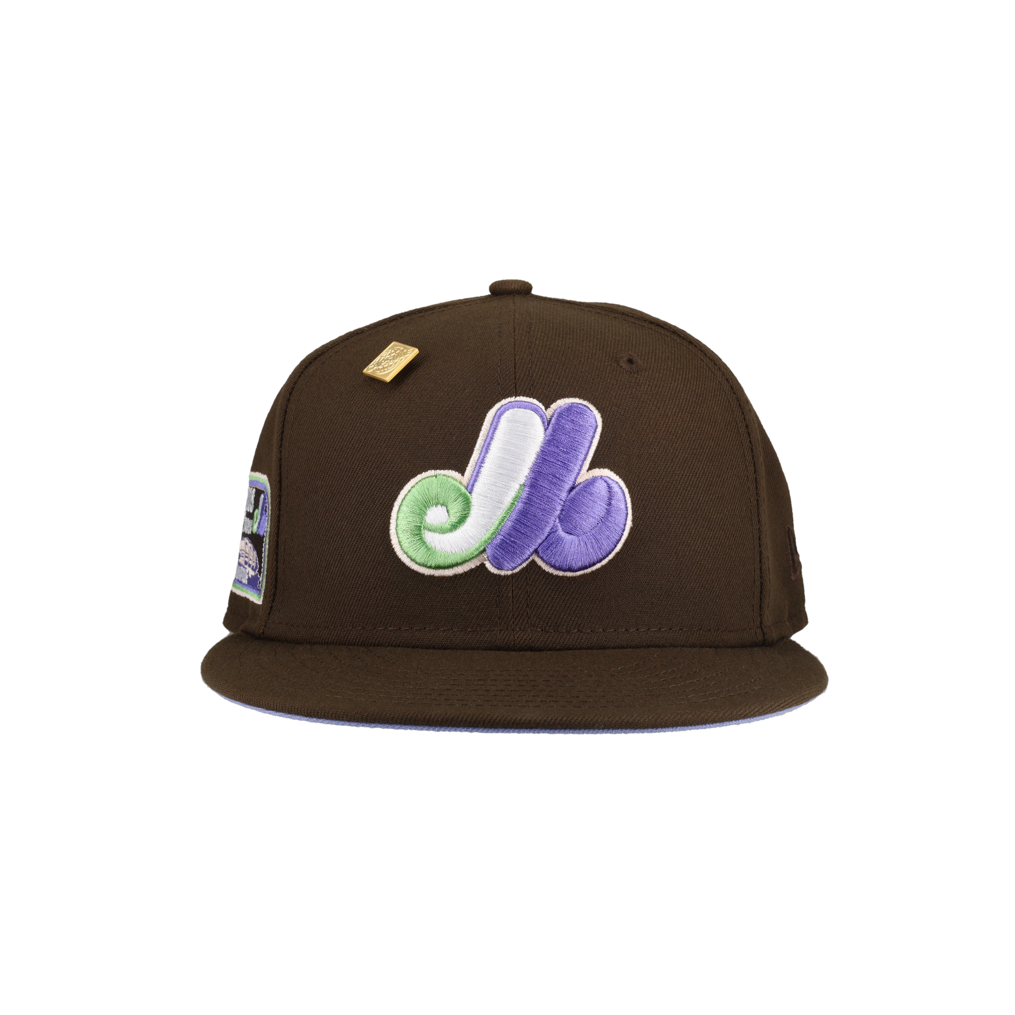 Montreal Expos Brown Olympic Stadium Patch 59Fifty Fitted Hat