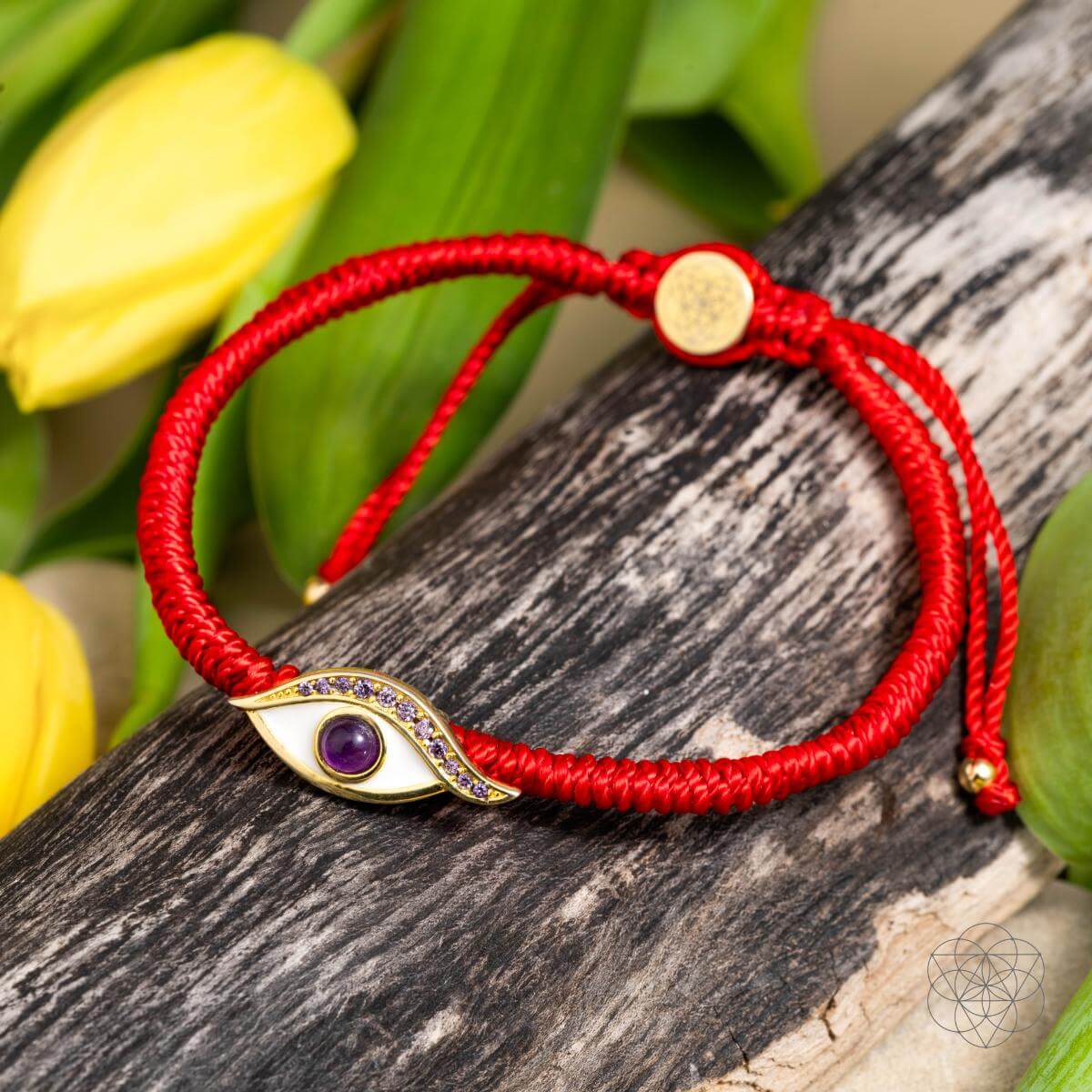 Eye of Spiritual Protection - Four-Strand Red String Bracelet by Conscious Items at Shirley Shoppe