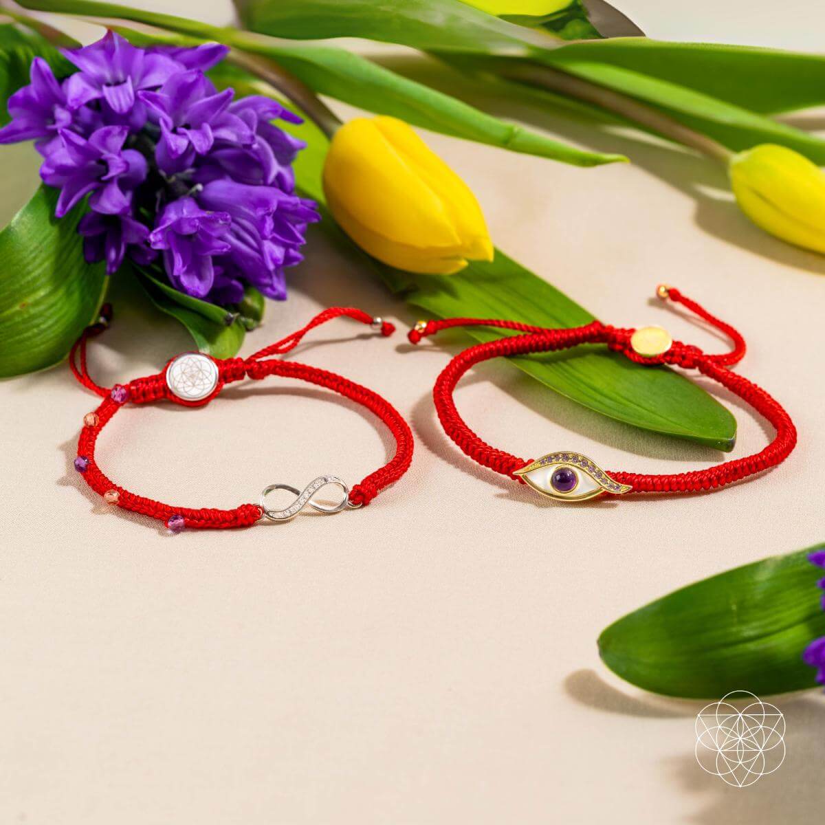 Eye of Spiritual Protection - Four-Strand Red String Bracelet by Conscious Items at Shirley Shoppe