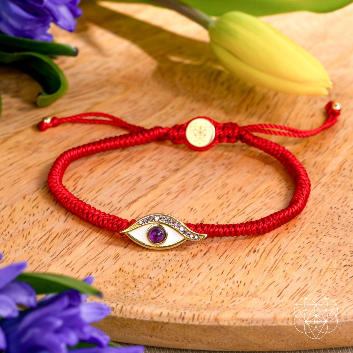 Eye of Spiritual Protection - Four-Strand Red String Bracelet by Conscious Items at Shirley Shoppe