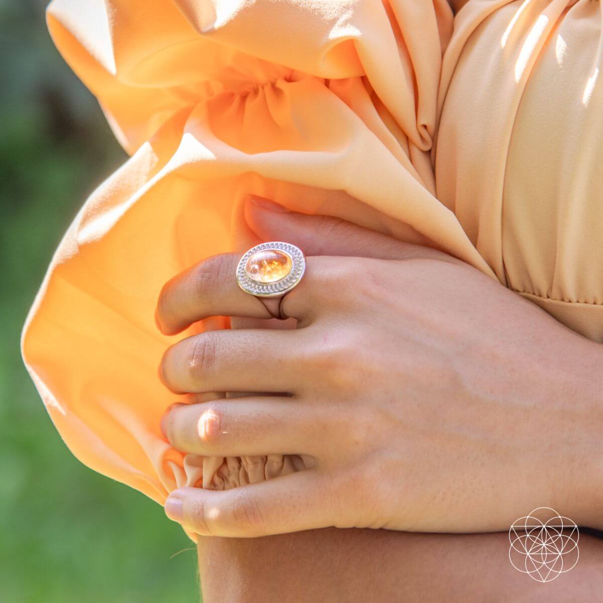 Eye of The Sun - Silver Aura Ring of Attraction by Conscious Items at Shirley Shoppe