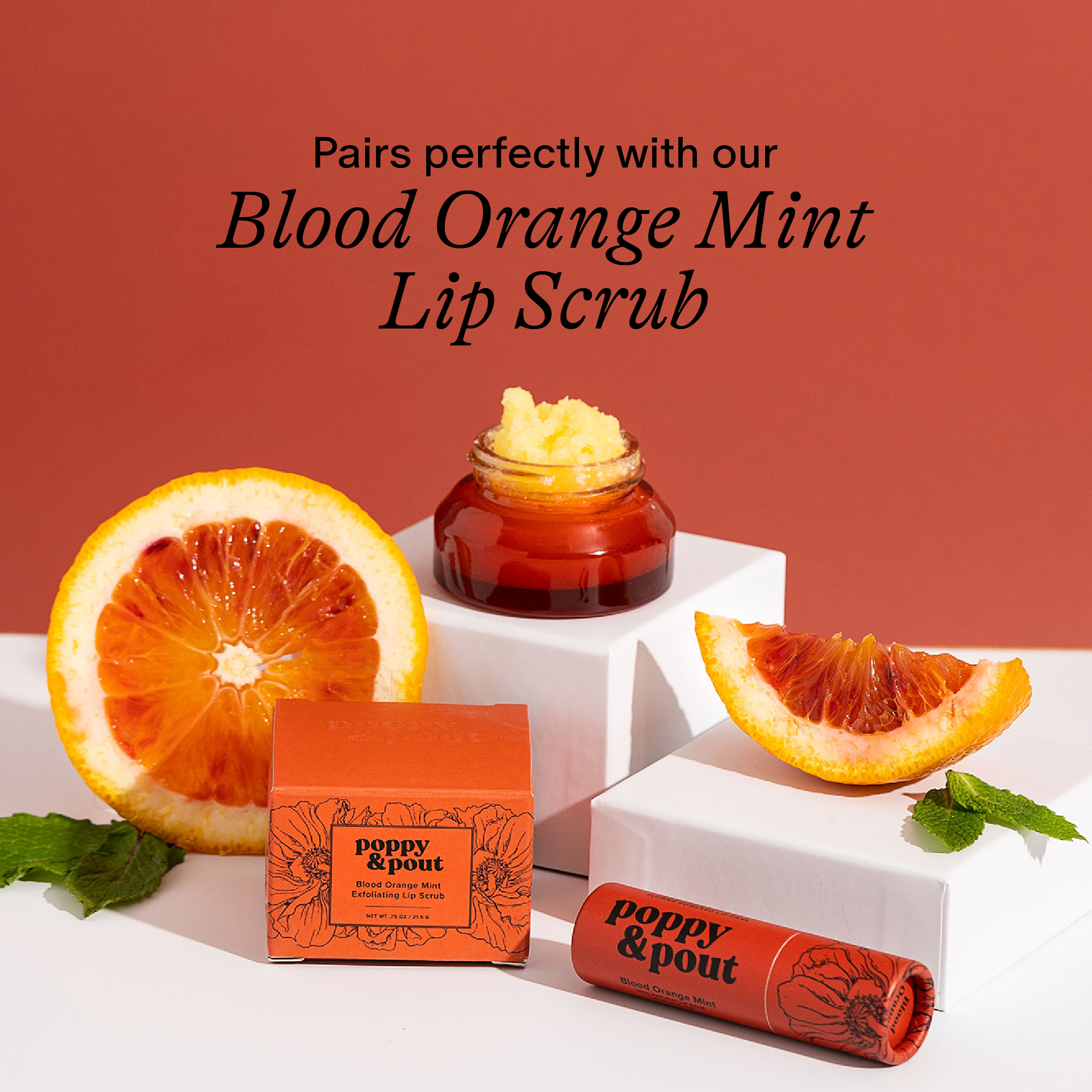 Poppy & Pout - Lip Balm, Blood Orange Mint