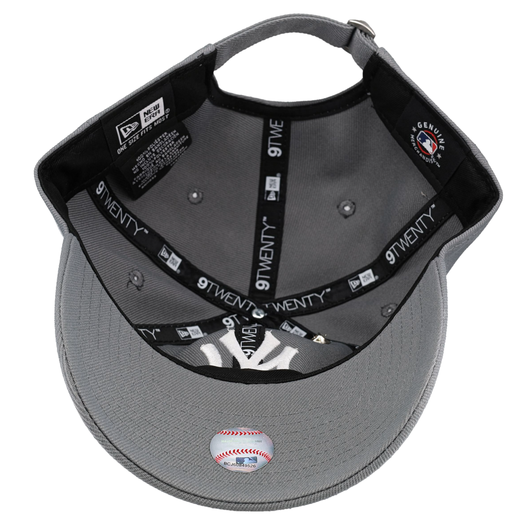New York Yankees New Era 9Twenty Adjustable Hat (Storm Grey)