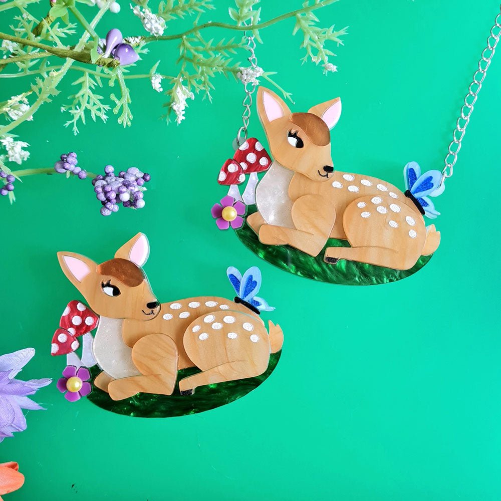 Fallow Deer Fawn Brooch by Cherryloco by Quirks! at Shirley Shoppe