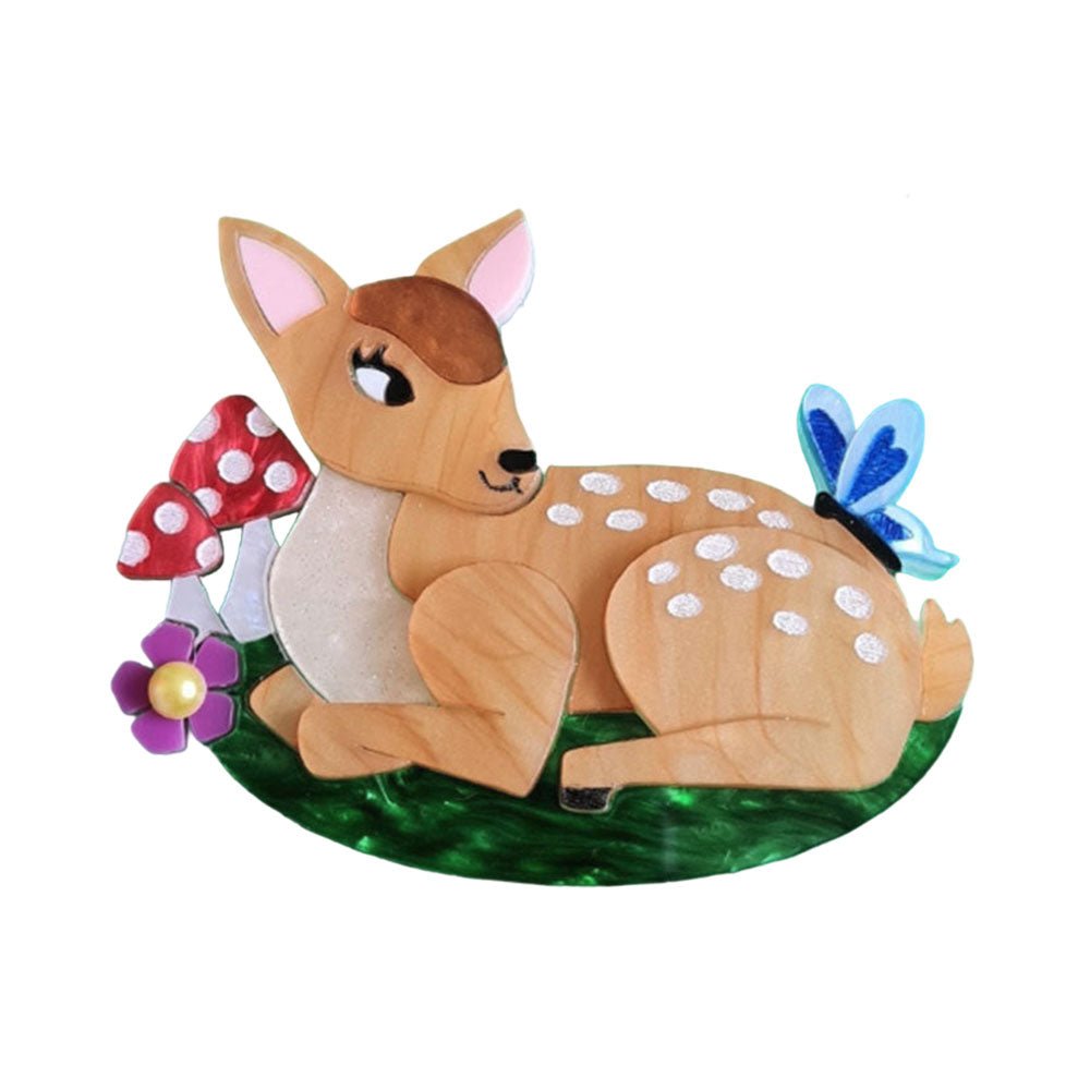 Fallow Deer Fawn Brooch by Cherryloco by Quirks! at Shirley Shoppe