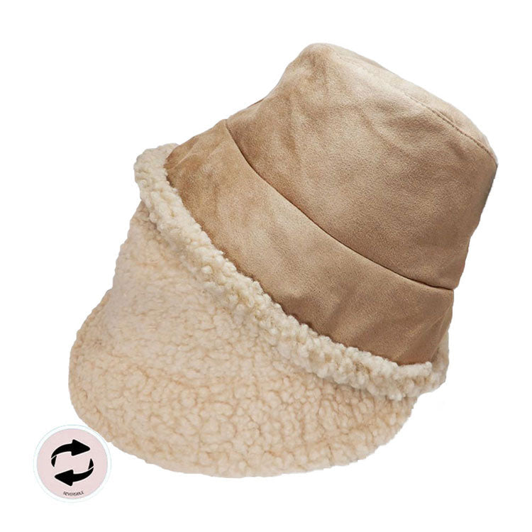 Fashionable Winter Reversible Faux Fur Sherpa Bucket Hat