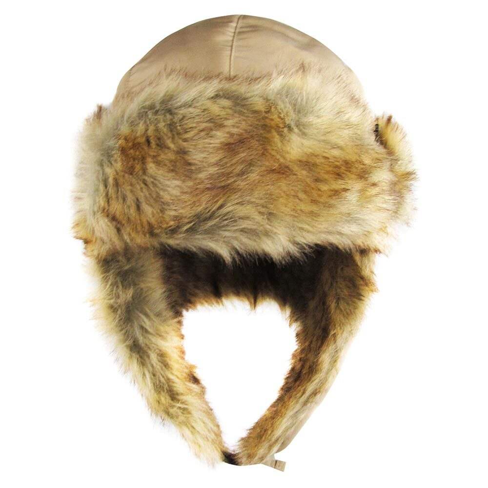 Faux Fur Trimmed Solid Trapper Hat