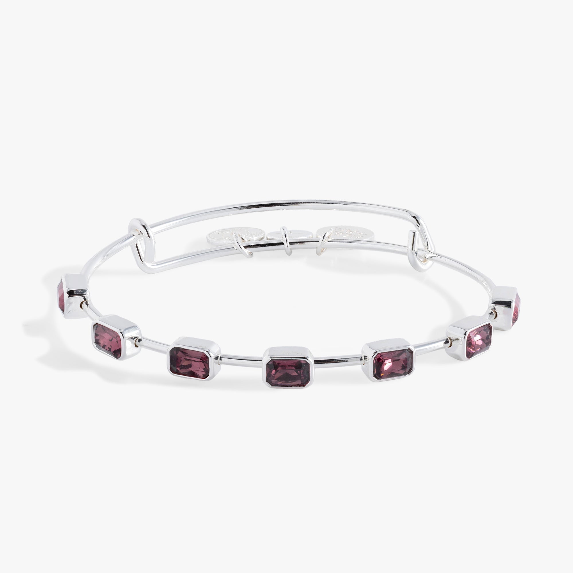 February Birthstone Emerald Cut Bangle by ALEX AND ANI at Shirley Shoppe