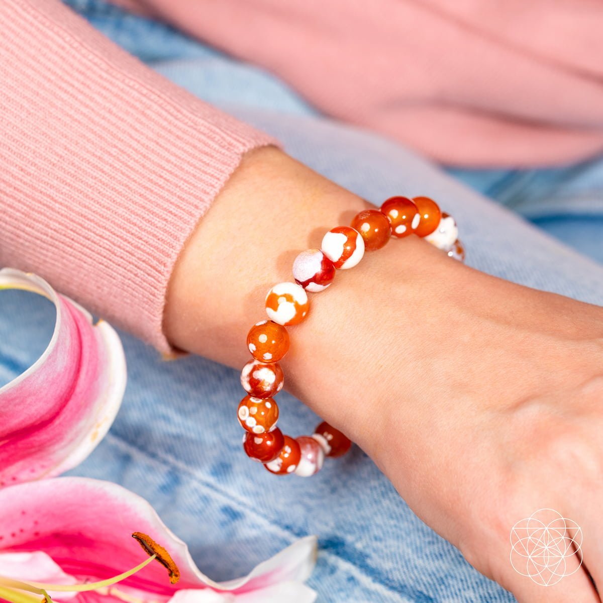Feminine Force – Carnelian Orca Agate Bracelet by Conscious Items at Shirley Shoppe
