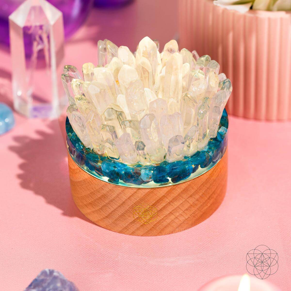 Find My Voice - Quartz & Apatite Lamp of Blooming Confidence by Conscious Items at Shirley Shoppe