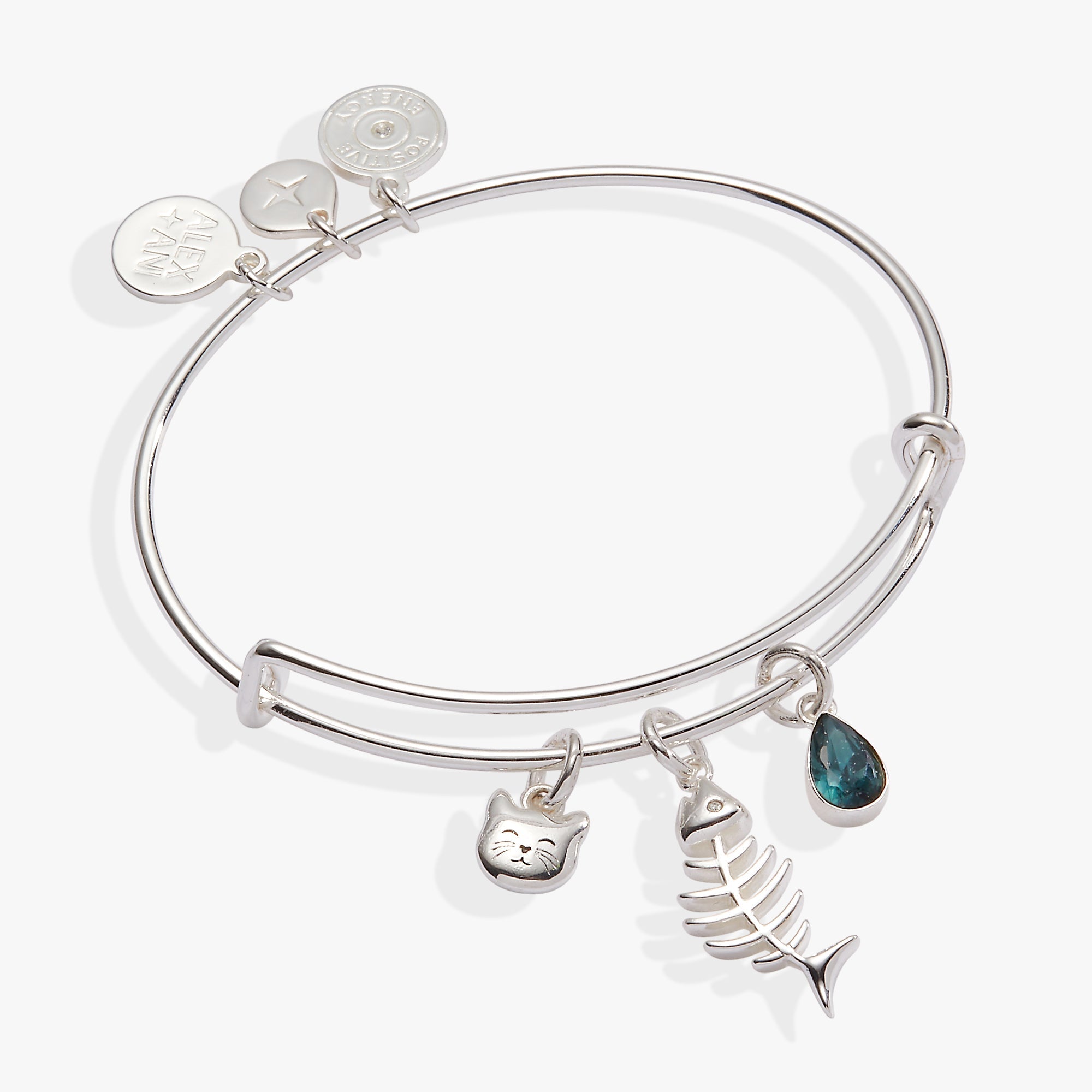 Fish Bone Cat Bangle by ALEX AND ANI at Shirley Shoppe