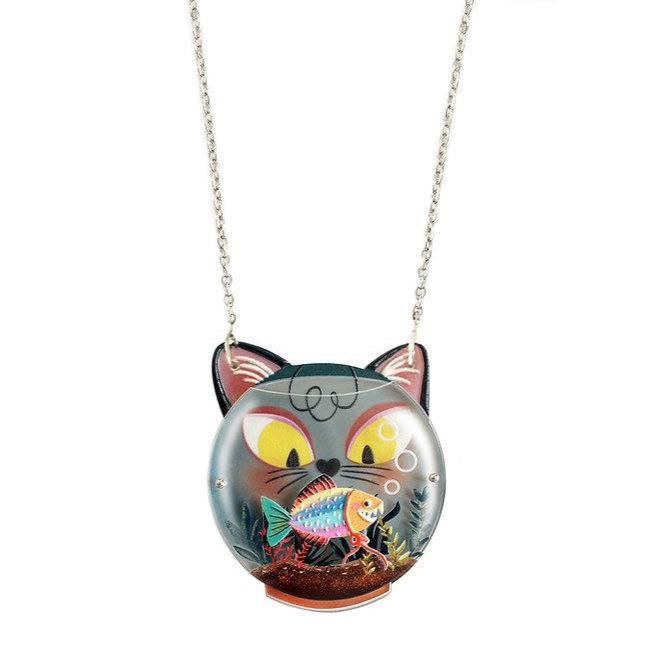 Fishbowl Necklace With Cat by Laliblue by Quirks! at Shirley Shoppe