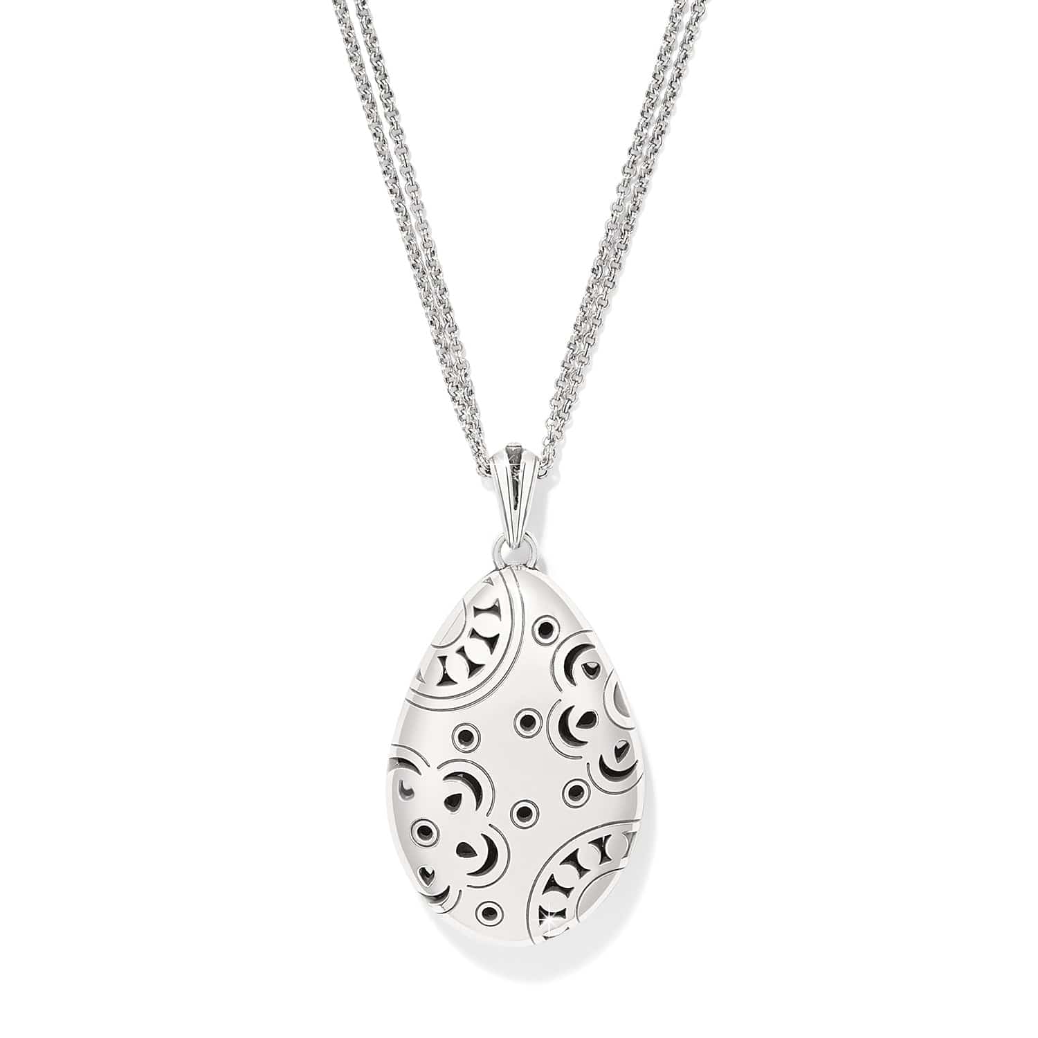 Flora Black Reversible Convertible Necklace