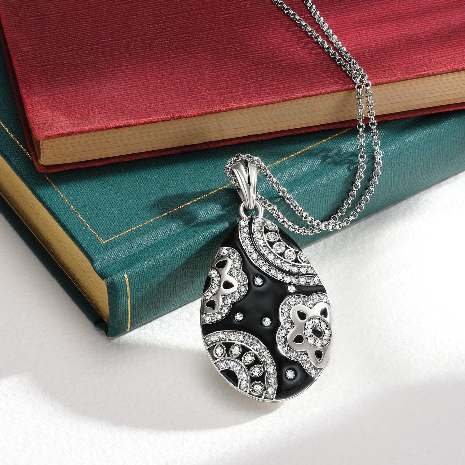 Flora Black Reversible Convertible Necklace