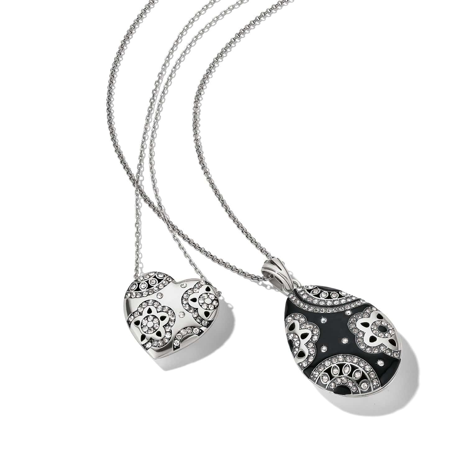 Flora Black Reversible Convertible Necklace