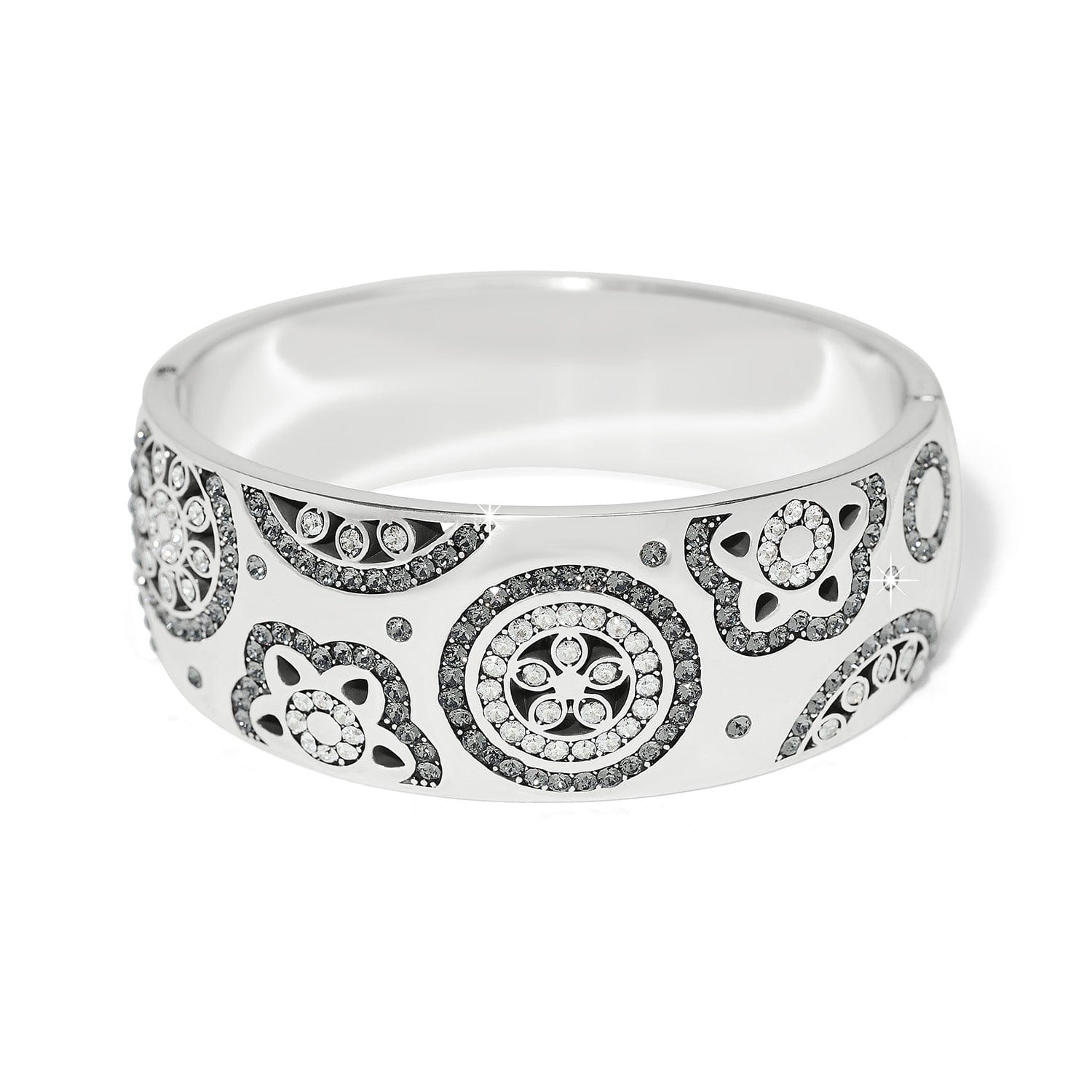 Flora Shine Wide Hinged Bangle Bracelet