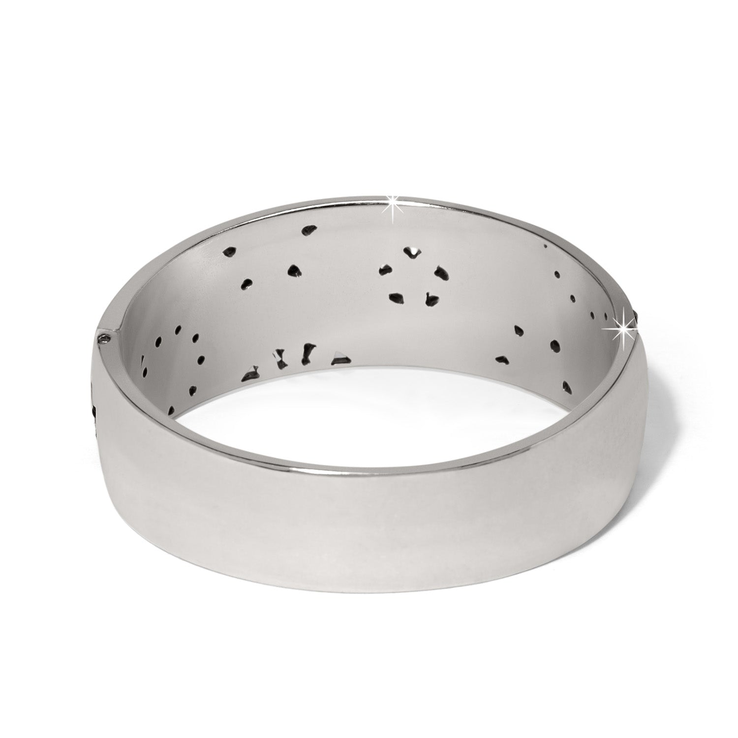Flora Shine Wide Hinged Bangle Bracelet