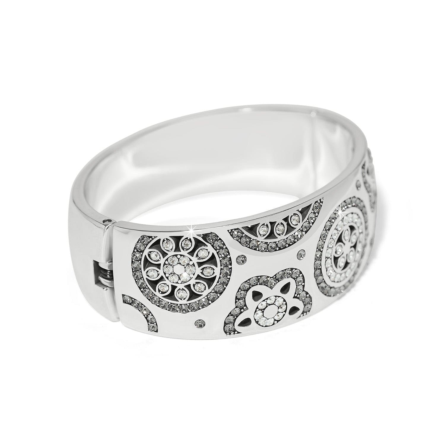 Flora Shine Wide Hinged Bangle Bracelet