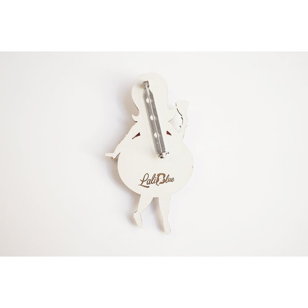 Floral Christmas Tree Lady Ornament Brooch by Laliblue by Quirks! at Shirley Shoppe