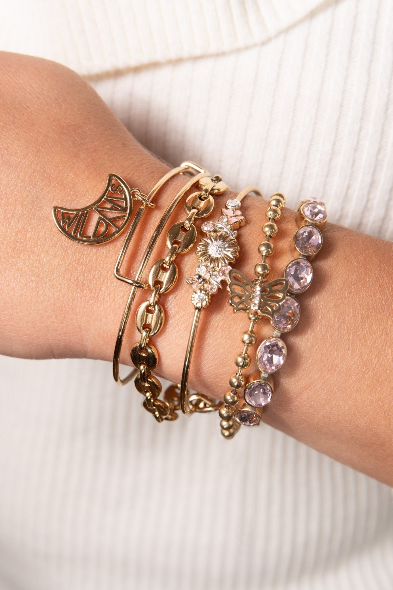 Floral Inline Bangle by ALEX AND ANI at Shirley Shoppe