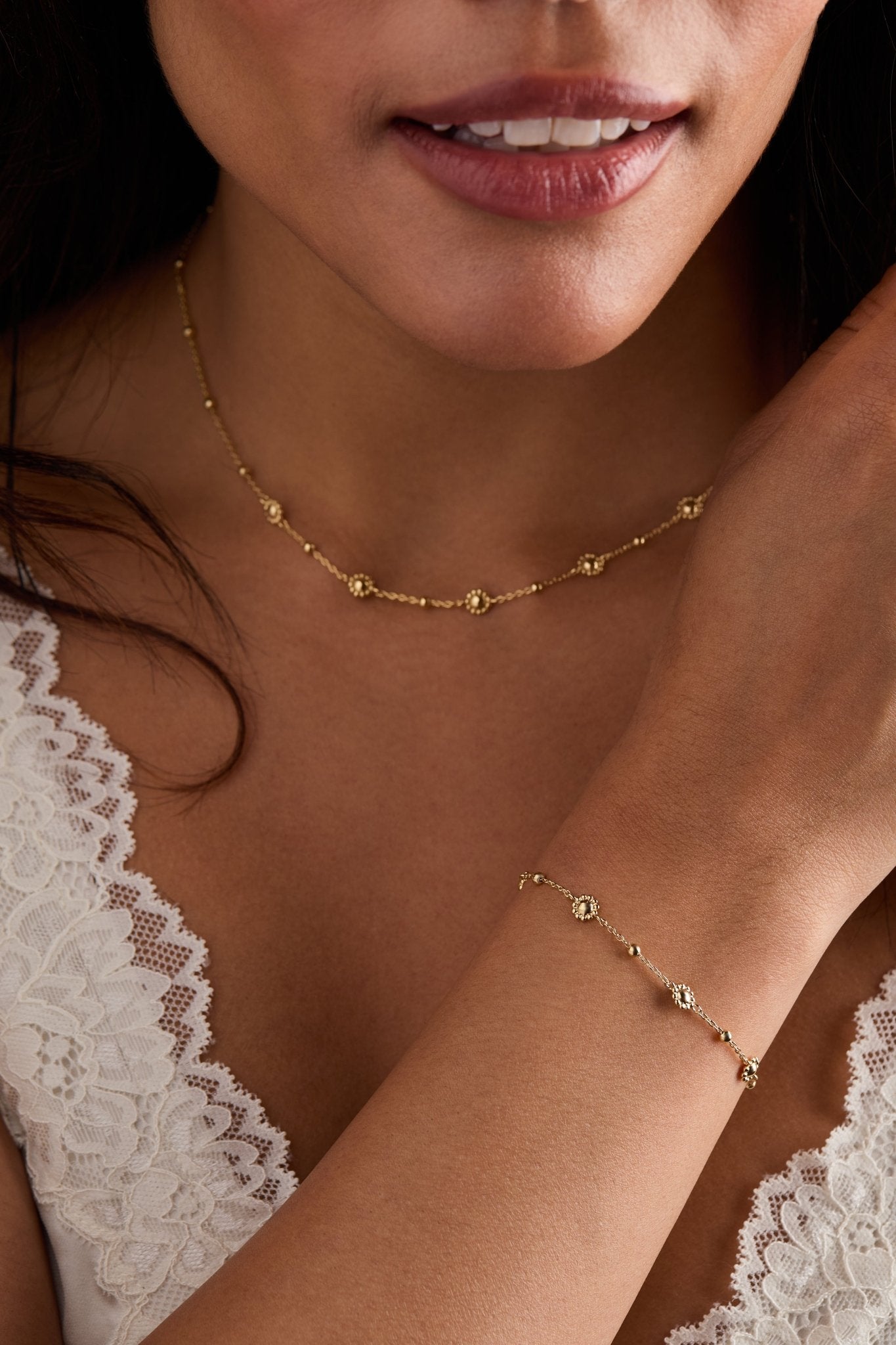 Floret Chain Necklace by ALEX AND ANI at Shirley Shoppe