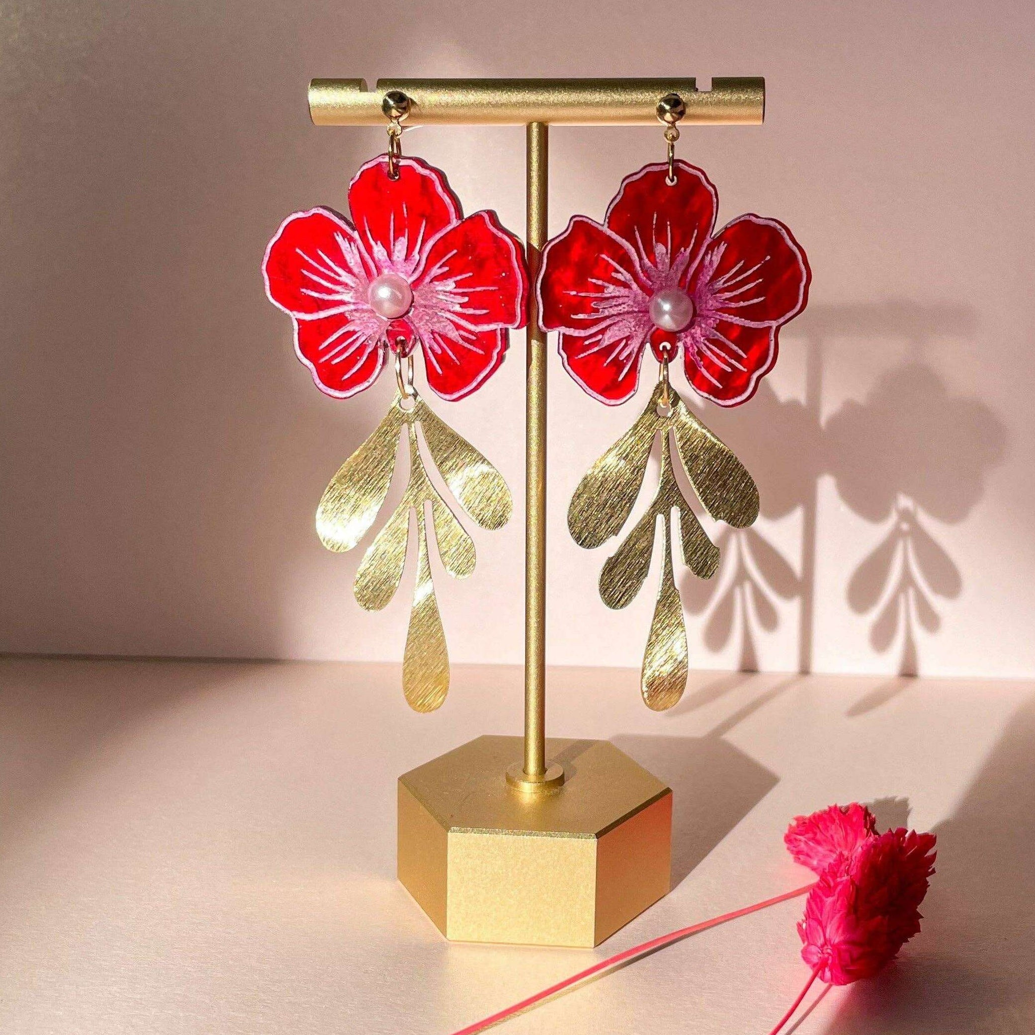 Flower of Luck Acrylic Earrings